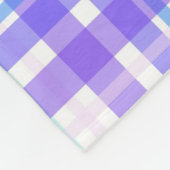 体操ガール薄紫紫とアクアパーソナライズされた フリースブランケット (角)