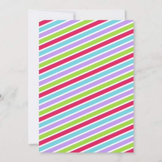 体操キッズガールバースデーパーティーテーマ 招待状 (裏面)