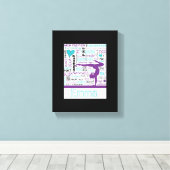 体操キャンバスジムアートパーソナライズされた キャンバスプリント (インサイチュ (ウッドフロア))