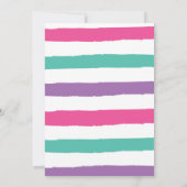 体操キャートホイールとカップケーキ誕生日 招待状 (裏面)