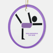 体操ギフト体操パフォーマーカスタム セラミックオーナメント (左)