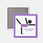 体操ギフト体操パフォーマーカスタム マグネット (正面/裏面)