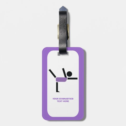 体操ギフト体操パフォーマーカスタム ラゲッジタグ (裏面縦)