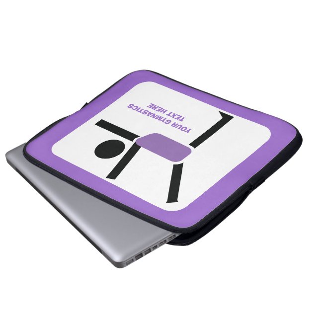 体操ギフト体操パフォーマーカスタム ラップトップスリーブ (正面下部)