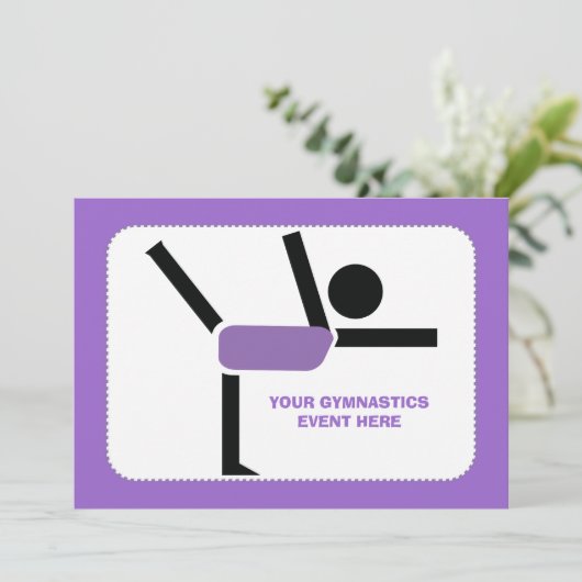体操ギフト体操パフォーマーカスタム 招待状 (スタンド正面)