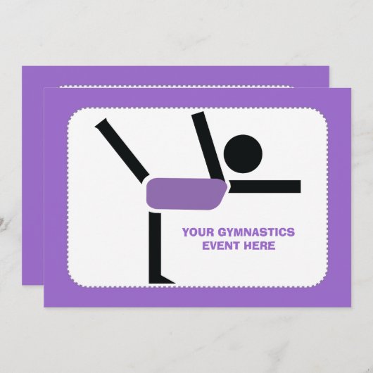 体操ギフト体操パフォーマーカスタム 招待状 (正面/裏面)