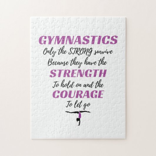 体操ギフト強い体操生き延びのギフト ジグソーパズル (縦)