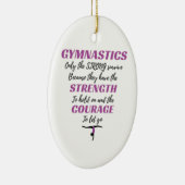 体操ギフト強い体操生き延びのギフト セラミックオーナメント (右)