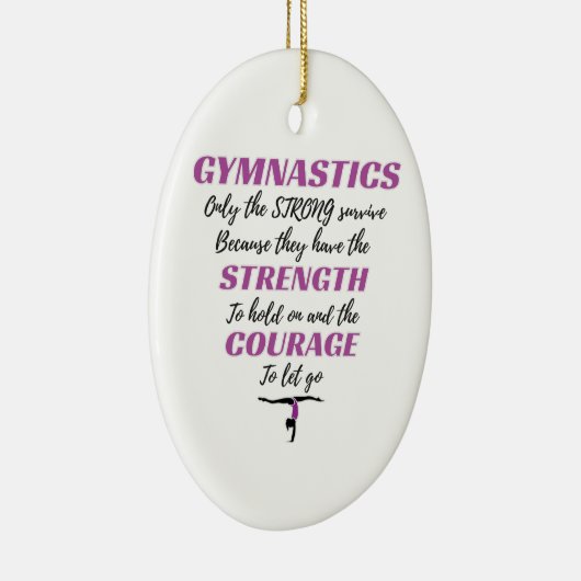 体操ギフト強い体操生き延びのギフト セラミックオーナメント (右)