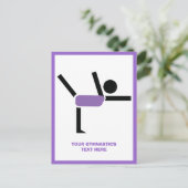 体操ギフト、体操パフォーマー垂直 ポストカード (スタンド正面)