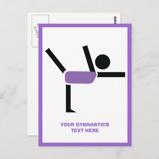 体操ギフト、体操パフォーマー垂直 ポストカード (正面/裏面)