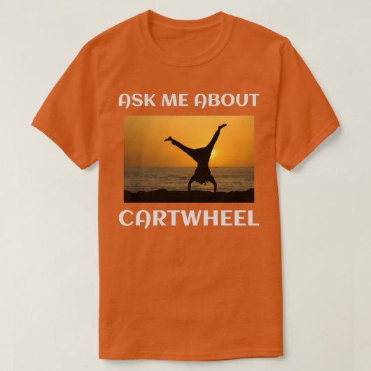 体操ギムナストバックフリップ曲芸フー Tシャツ (デザイン正面)