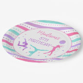 体操ギムナスト誕生日パーティー紙プレート ペーパープレート (アングル)