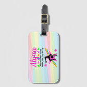 体操クイーン転倒 ラゲッジタグ (正面縦)