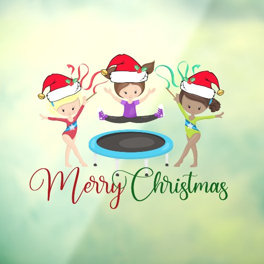 体操クリスマスかわいい体操選手 ウィンドウサイン (シート3)