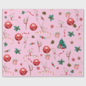 体操クリスマスラッピング紙名前の追加 ラッピングペーパー (フラット)