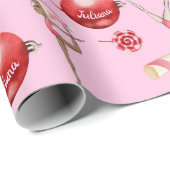 体操クリスマスラッピング紙名前の追加 ラッピングペーパー (ロールコーナー)