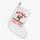 体操クリスマス小妖精や小人オンビーム スモールクリスマスストッキング (正面 (吊り時))