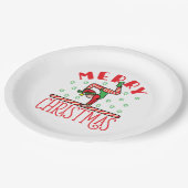 体操クリスマス小妖精や小人オンビーム ペーパープレート (アングル)