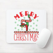 体操クリスマス小妖精や小人オンビーム マウスパッド (マウス)