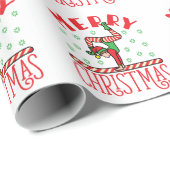 体操クリスマス小妖精や小人オンビーム ラッピングペーパー (ロールコーナー)