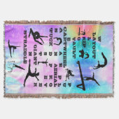 体操クロスワードブランケット スローブランケット (正面)