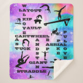 体操クロスワードホログラムガールズシェルパブランケット シェルパブランケット (正面)