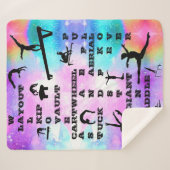 体操クロスワードホログラムガールズシェルパブランケット シェルパブランケット (正面(横))