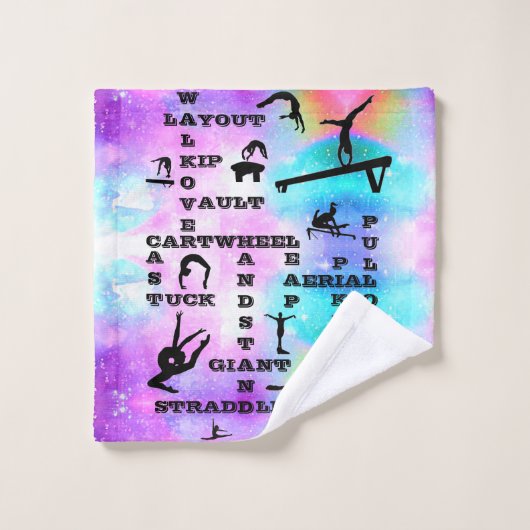体操クロスワードホログラムスキルウォッシュクロス ウォッシュタオル (ウォッシュタオル)