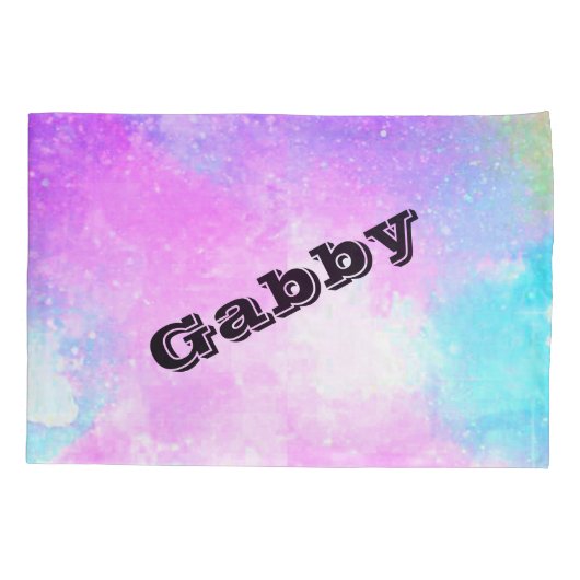 体操クロスワードホログラム枕カバー(名前あり) 枕カバー (裏面)