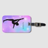 体操グラデーション（体操選手の名前を使用） ラゲッジタグ (正面横)