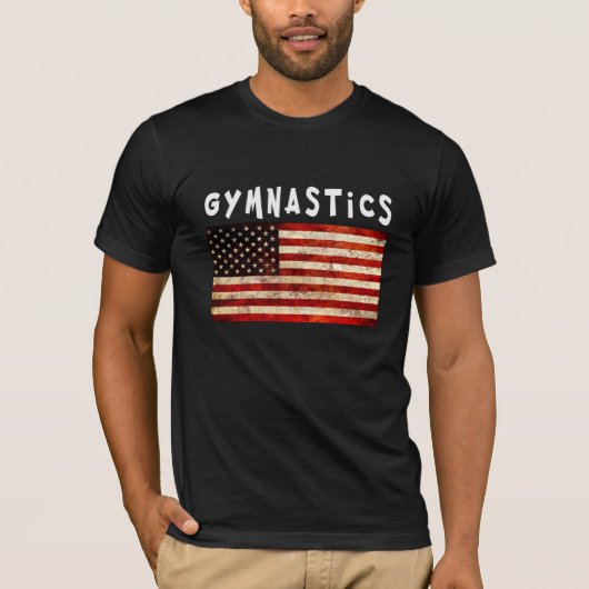 体操グランジアメリカ国旗 Tシャツ (正面)