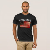体操グランジアメリカ国旗 Tシャツ (正面フル)