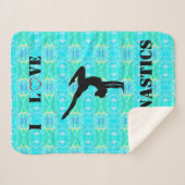 体操グリーン抽象芸術ガールズシェルパブランケット シェルパブランケット (正面(横))