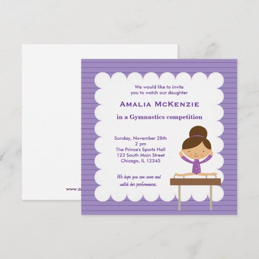 体操コンクール 招待状 (正面/裏面)