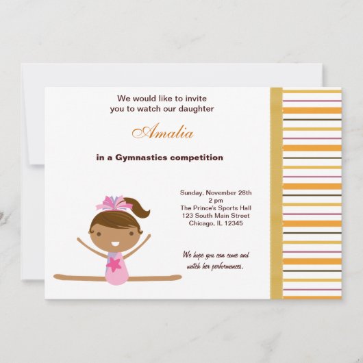 体操コンクール 招待状 (正面)