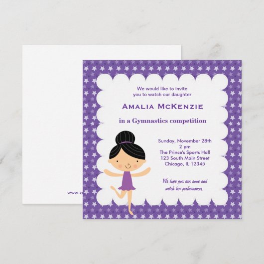 体操コンクール 招待状 (正面/裏面)