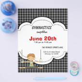 体操コンクール（黒） チラシ (シングル)