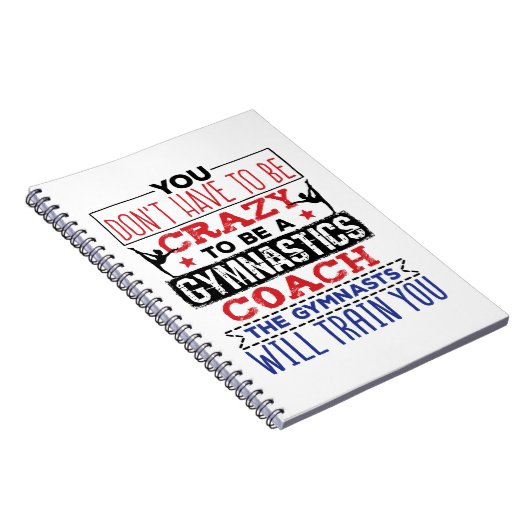 体操コーチおもしろい感謝ギフト熱狂する ノートブック (右側)