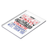 体操コーチおもしろい感謝ギフト熱狂する ノートブック (左側)