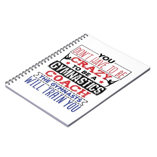 体操コーチおもしろい感謝ギフト熱狂する ノートブック (左側)