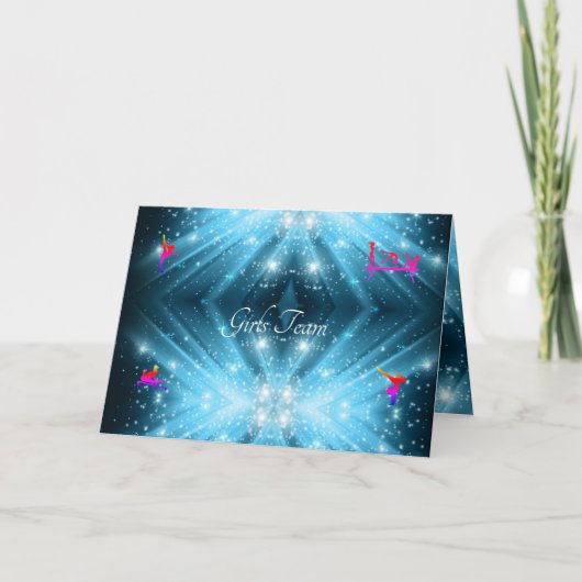 体操コーチから生徒へ オリジナルメッセージカード ノートカード (正面)