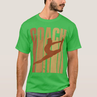 体操コーチ レトロ シルエット 友達 Tシャツ