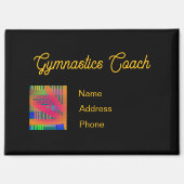 体操コー広告チのパーソナライズ マグネット (正面)