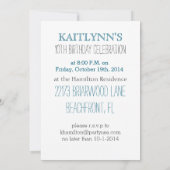 体操シェブロンハートパーソナルパーティの招待状 招待状 (裏面)