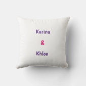 体操シスターパーソナライズされた装飾用クッション クッション (裏面)