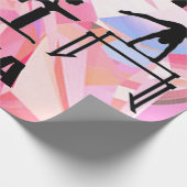 体操シャッタード抽象芸術大プリント ラッピングペーパー (角)