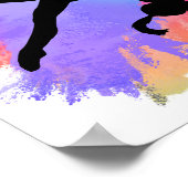 体操シルエットアート ポスター (角)