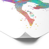 体操シルエットアート ポスター (角)