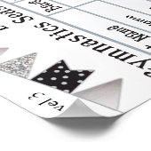 体操シーズンスコアカードポスター9 SilverGlitter ポスター (角)